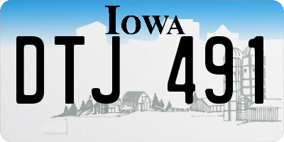 IA license plate DTJ491