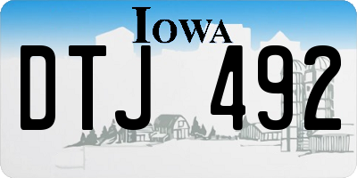 IA license plate DTJ492