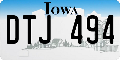 IA license plate DTJ494