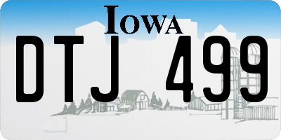 IA license plate DTJ499