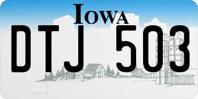 IA license plate DTJ503