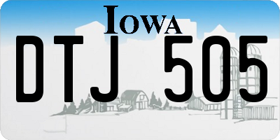 IA license plate DTJ505