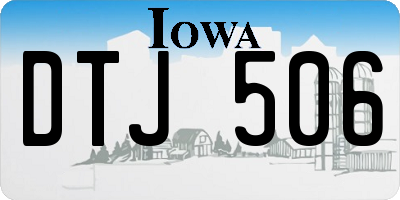 IA license plate DTJ506