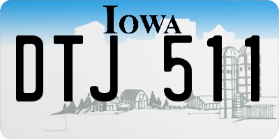 IA license plate DTJ511