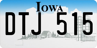 IA license plate DTJ515