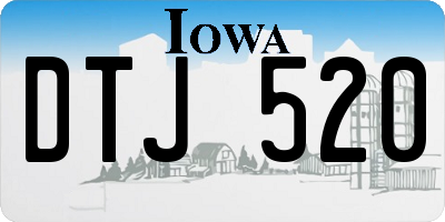 IA license plate DTJ520