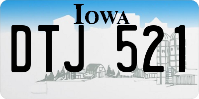IA license plate DTJ521
