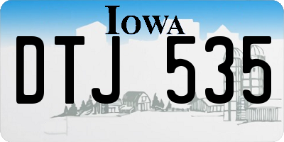 IA license plate DTJ535