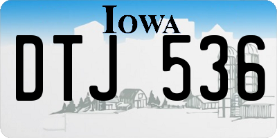 IA license plate DTJ536