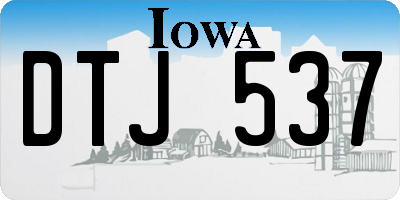 IA license plate DTJ537