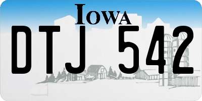 IA license plate DTJ542