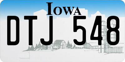 IA license plate DTJ548