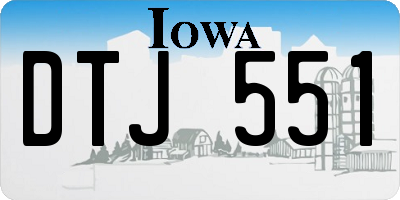 IA license plate DTJ551