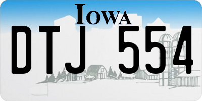 IA license plate DTJ554