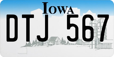 IA license plate DTJ567