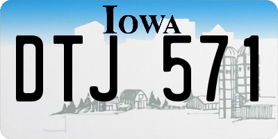 IA license plate DTJ571