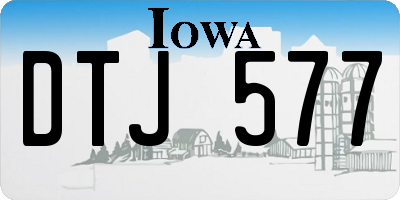 IA license plate DTJ577
