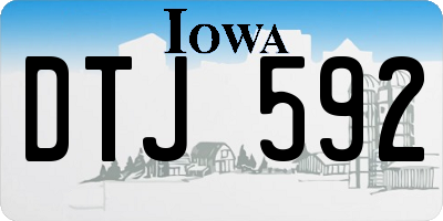 IA license plate DTJ592