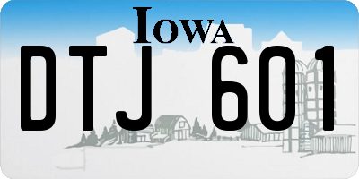 IA license plate DTJ601