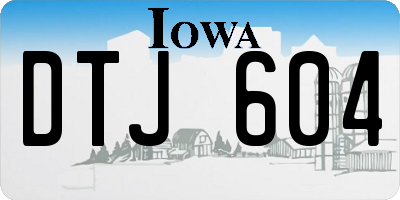 IA license plate DTJ604
