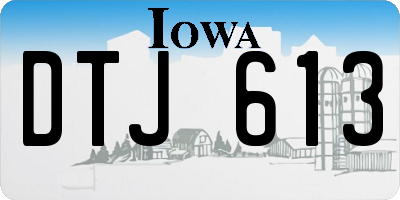 IA license plate DTJ613