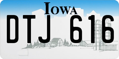 IA license plate DTJ616