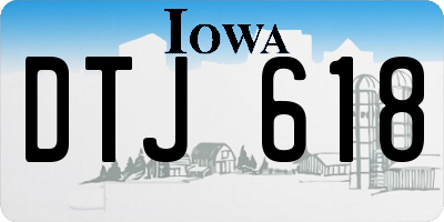 IA license plate DTJ618