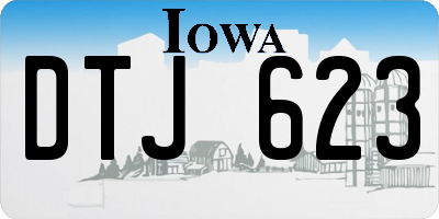 IA license plate DTJ623