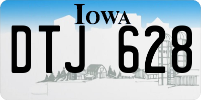 IA license plate DTJ628