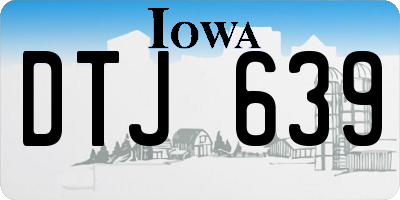 IA license plate DTJ639