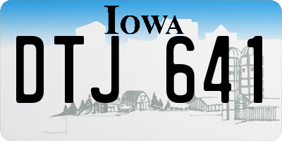 IA license plate DTJ641