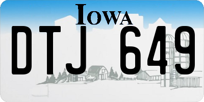 IA license plate DTJ649