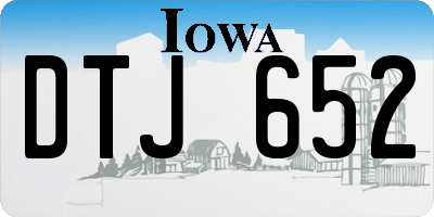 IA license plate DTJ652