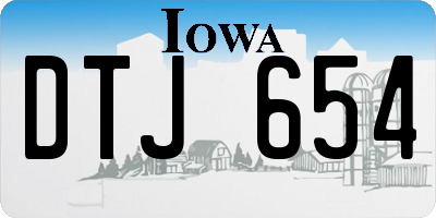 IA license plate DTJ654