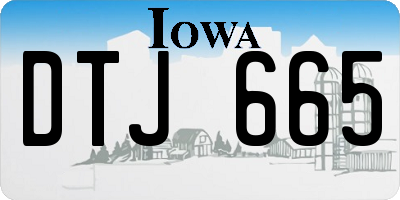 IA license plate DTJ665