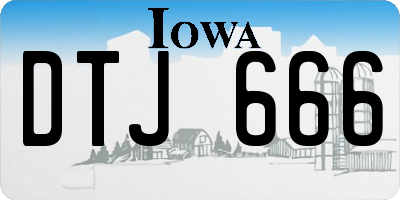 IA license plate DTJ666