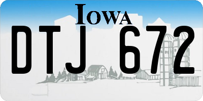 IA license plate DTJ672