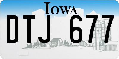 IA license plate DTJ677