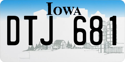IA license plate DTJ681