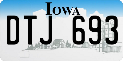 IA license plate DTJ693