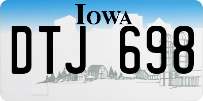 IA license plate DTJ698