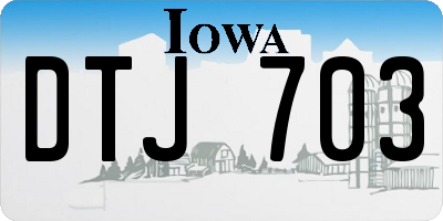 IA license plate DTJ703