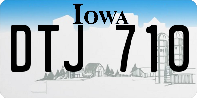 IA license plate DTJ710