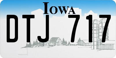 IA license plate DTJ717