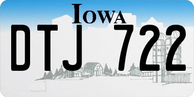 IA license plate DTJ722
