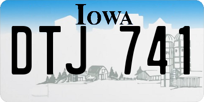 IA license plate DTJ741