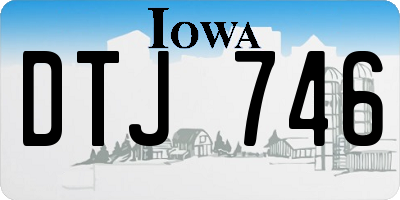 IA license plate DTJ746