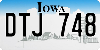 IA license plate DTJ748