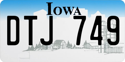 IA license plate DTJ749