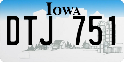 IA license plate DTJ751
